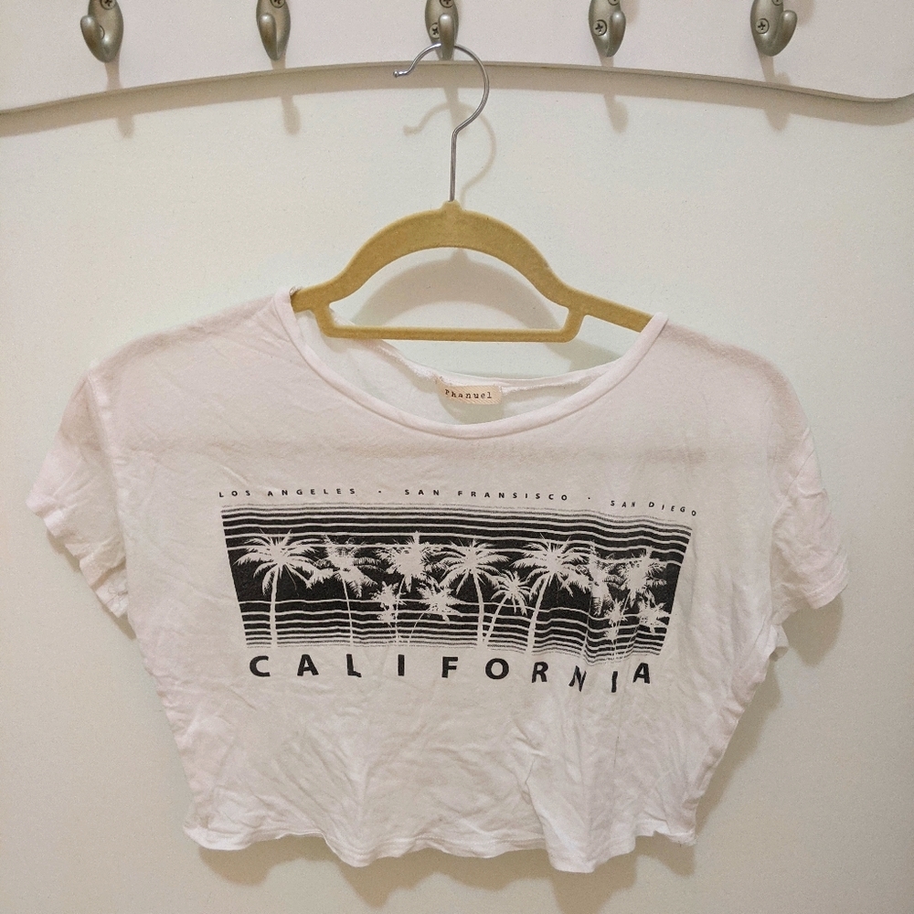 California graphic crop top